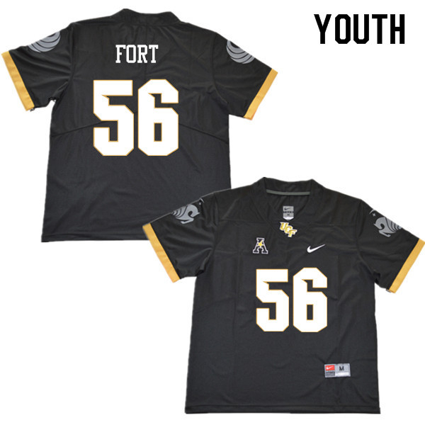 Youth #56 Filippo Fort UCF Knights College Football Jerseys Sale-Black - Click Image to Close